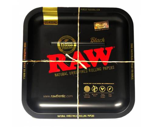 Raw Rolling Tray Δίσκος Square Τετράγωνο Black (23x23cm) - Τιμή: 7,90€