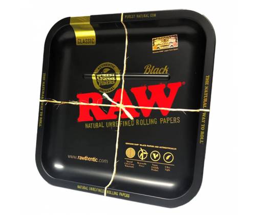 Raw Rolling Tray Δίσκος Square Τετράγωνο Black (23x23cm) - Τιμή: 7,90€