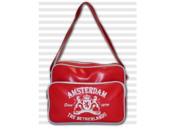 Τσάντα Retro Amsterdam Μεγάλη - Κόκκινη