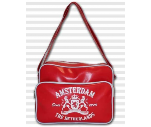 Τσάντα Retro Amsterdam Μεγάλη - Κόκκινη - Τιμή: 12,90€