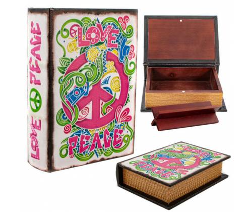 Kavatza - Book Storage Box «Love & Peace» Small (18x13cm) -  Price: 18,50€