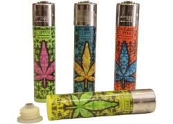 Clipper Lighter with Screw Base "Color Leaf" - Stash Can