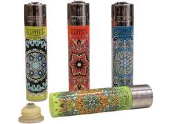 Clipper Lighter with Screw Base "Mandala" - Stash Can