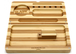 RAW Bambo BackFlip Rolling Tray Ξύλινο Κουτί - STRIPED