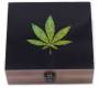 Wooden Storage Box Green Leaf 19x17x7cm & Ashtray and Pipe -  Price: 19,70€