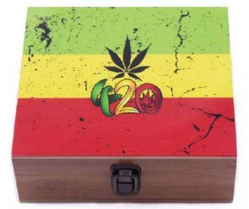 Ξύλινο Κουτί Αποθήκευσης 420 Rasta 19x17x7cm & Σταχτοδοχείο και Πιπάκι - Τιμή: 19,70€
