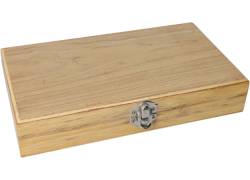 Ξύλινο Κουτί Αποθήκευσης - Ανοικτό Καφέ (23x13x4.5cm)