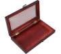 Wooden Storage Box with Window - Dark Brown (23x13x4cm) - Price: 9,80€