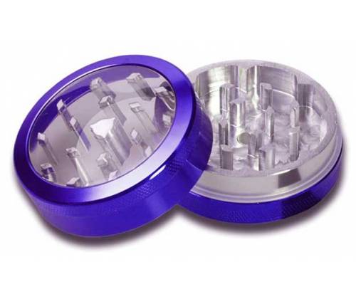 Clear Top Grinder Τρίφτης Με με Διάφανο Καπάκι 50mm Μωβ - 2 parts - Τιμή: 6,90€