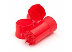 Grinder Τρίφτης Πλαστικός MedTainer με Αποθηκευτικό Χώρο - Κόκκινο