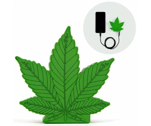Cannabis Powerbank 3000mAh in Cannabis Leaf Shape -  Price: 15,50€