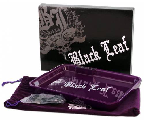 Black Leaf Rolling Tray Δίσκος LED - Μωβ (28x21cm) - Τιμή: 29,90€