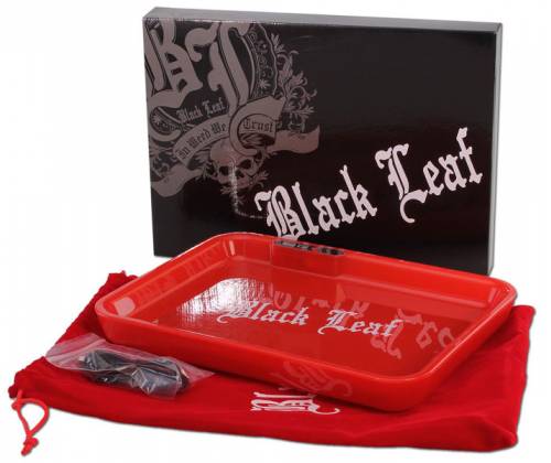 Black Leaf Rolling Tray Tray LED - Red (28x21cm) -  Price: 29,90€
