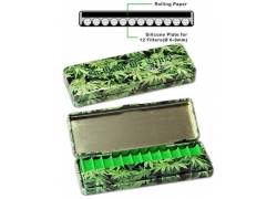 BL Μεταλλικό Kουτί King Size Leaf με Θήκη για Φιλτράκια και Χαρτάκια KS