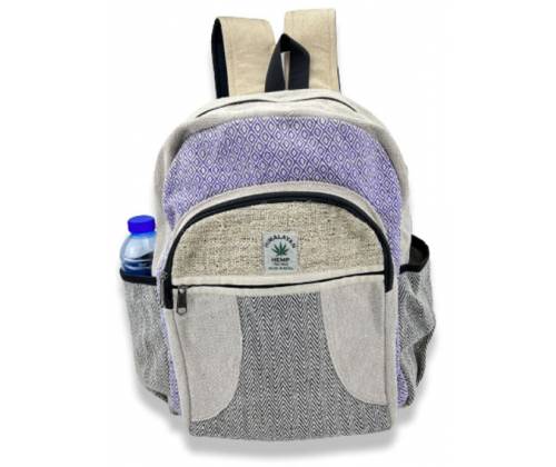 Himalayan Hemp Τσάντα Πλάτης Backpack Χειροποίητή από Κάνναβη Ιμαλαϊων - Geometrical Pattern - Τιμή: 36,90€