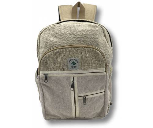 Himalayan Hemp Τσάντα Πλάτης Backpack Χειροποίητή από Κάνναβη Ιμαλαϊων - Natural - Τιμή: 36,90€