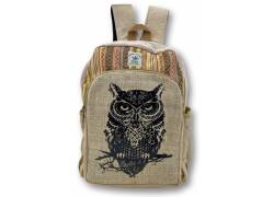Himalayan Hemp Τσάντα Πλάτης Backpack Χειροποίητή από Κάνναβη Ιμαλαϊων - Owl