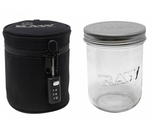 Γυάλινο Βάζο Raw Smellproof Cozy & Jar 295ml (10oz) με Κλειδαριά Ασφαλείας - Τιμή: 24,90€