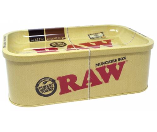 RAW Metal Munchies Box with Tray 27x17cm -  Price: 14,90€