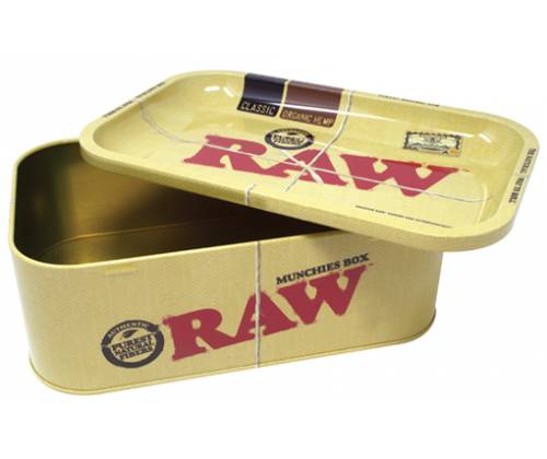 RAW Metal Munchies Box with Tray 27x17cm -  Price: 14,90€