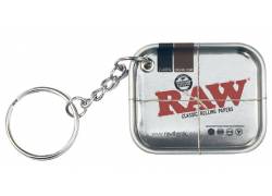 Raw Keychain Miniature Tray Μεταλλικό Μπρελόκ Ασημί (Silver) 4.5x3.5cm
