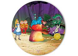 V-Syndicate Slikk Round Αντικραδασμικό Υπόστρωμα (χαλάκι) Dab Mat - Σχέδιο Alice Mushroom 15cm