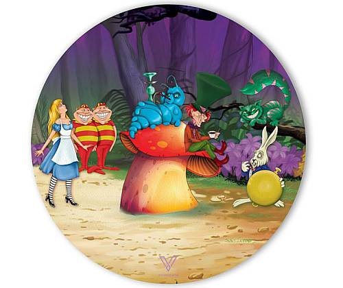 V-Syndicate Slikk Round Αντικραδασμικό Υπόστρωμα (χαλάκι) Dab Mat - Σχέδιο Alice Mushroom 15cm - Τιμή: 3,90€