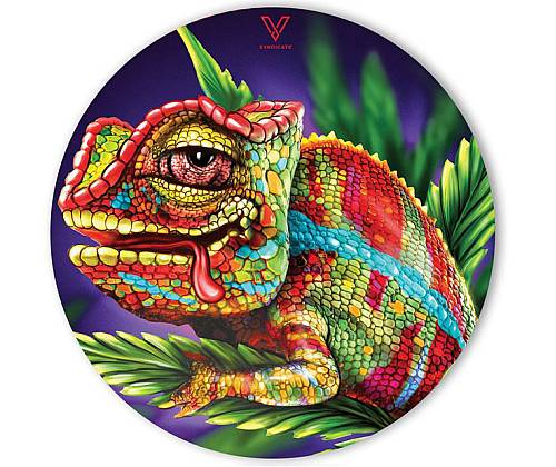 V-Syndicate Slikk Round Anti-Vibration Dab Mat - Design Chameleon 15cm - Price: 3,90€