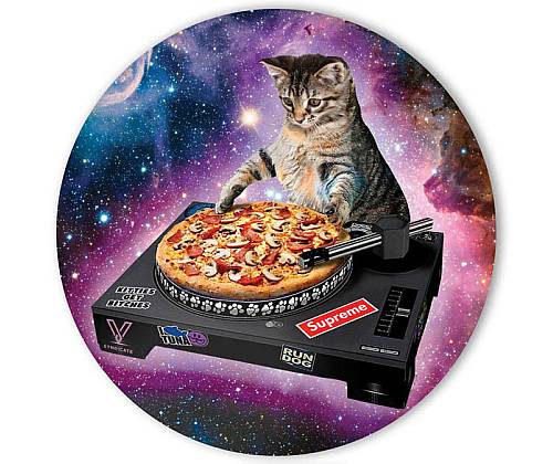 V-Syndicate Slikk Round Αντικραδασμικό Υπόστρωμα (χαλάκι) Dab Mat - Σχέδιο Pussy Vinyl 15cm - Τιμή: 3,90€