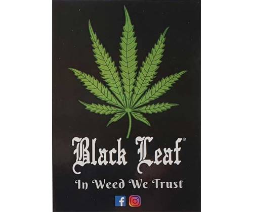 Black Leaf Αυτοκόλλητο Sticker | Cannabis Black 10,5mm x 7,5mm - Τιμή: 0,40€