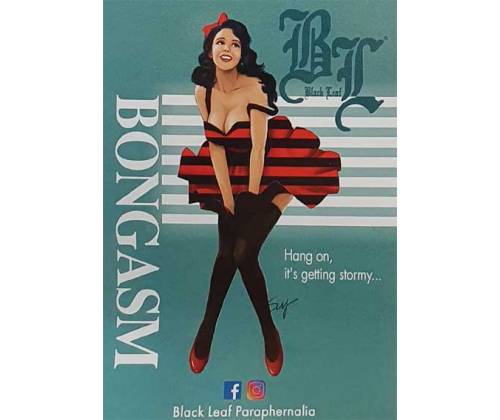 Black Leaf Αυτοκόλλητο Sticker | Woman Bongasm 10,5mm x 7,5mm - Τιμή: 0,40€