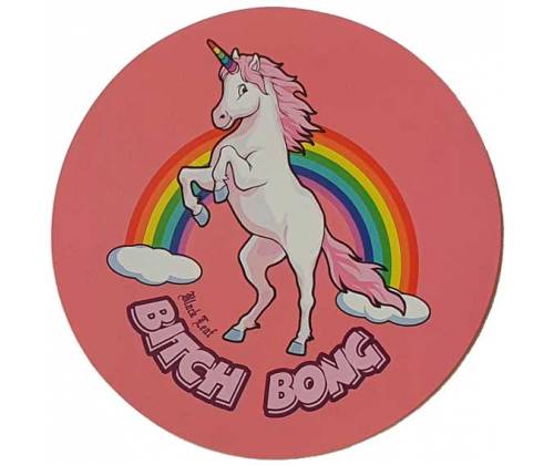 Black Leaf Αυτοκόλλητο Sticker | Bitch Bong 95mm - Τιμή: 0,40€