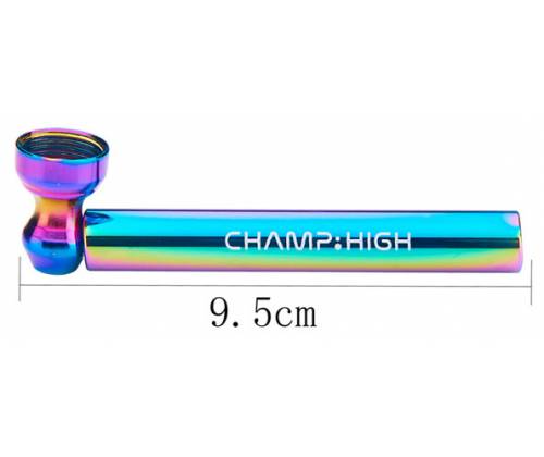 Champ Πιπάκι Γυάλινο 9,5 cm με Δώρο Τριφτη Καπνού Grinder 30mm - Τιμή: 6,80€