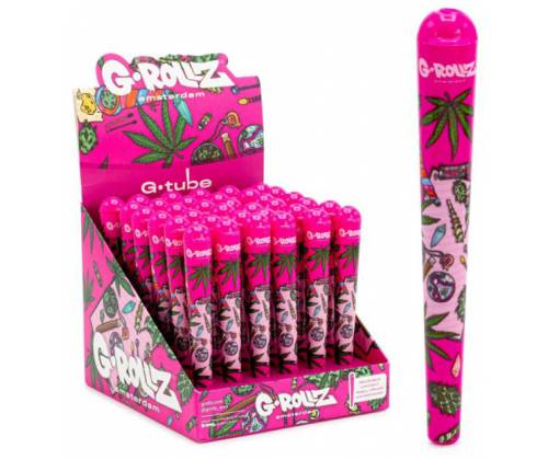 G-Tube Plastic Storage Cylinder Pink 11.5cm -  Price: 1,80€