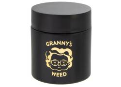 Γυάλινο Βάζο Granny's Smellproof Jar 120ml (4oz) με Γυαλί UV - Κλείνει Αεροστεγώς (Μαύρο)
