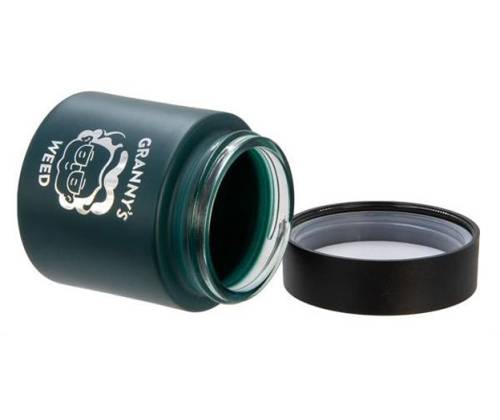Γυάλινο Βάζο Granny's Smellproof Jar 120ml (4oz) με Γυαλί UV - Κλείνει Αεροστεγώς (Πράσινο) - Τιμή: 7,40€