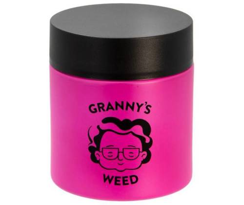 Γυάλινο Βάζο Granny's Smellproof Jar 120ml (4oz) με Γυαλί UV - Κλείνει Αεροστεγώς (Ροζ) - Τιμή: 7,40€