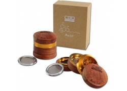 Black Leaf Grinder Τρίφτης «CBD» Ξυλινο - Μεταλλικό 60mm-4 Parts