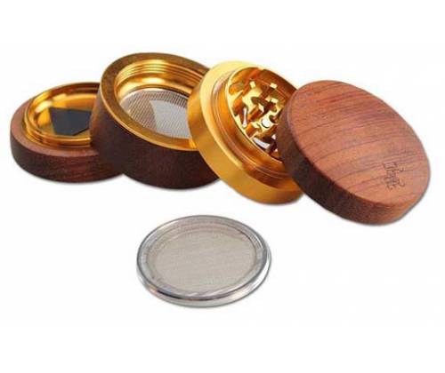 Black Leaf Grinder Τρίφτης «THC» Ξυλινο - Μεταλλικό 60mm-4 Parts - Τιμή: 37,50€