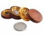 Black Leaf Grinder Τρίφτης «THC» Ξυλινο - Μεταλλικό 60mm-4 Parts - Τιμή: 37,50€