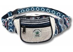 Himalayan Hemp Τσαντάκι Μέσης Χειροποίητο από Κάνναβη Ιμαλαϊων - Μπλε Ρίγες