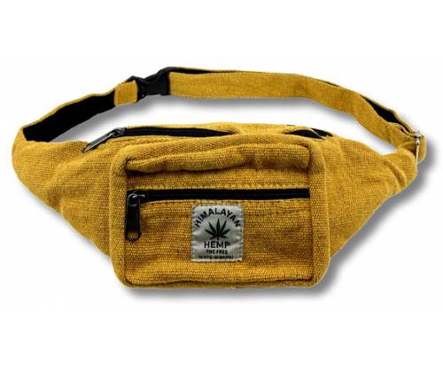 Himalayan Hemp Τσαντάκι Μέσης Χειροποίητο από Κάνναβη Ιμαλαϊων - Κίτρινο - Τιμή: 18,60€