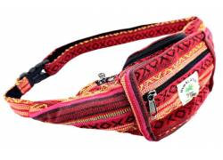 Himalayan Hemp Τσαντάκι Μέσης Χειροποίητο από Κάνναβη Ιμαλαϊων - Red