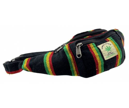 Himalayan Hemp Τσαντάκι Μέσης Χειροποίητο από Κάνναβη Ιμαλαϊων - Rasta - Τιμή: 18,60€