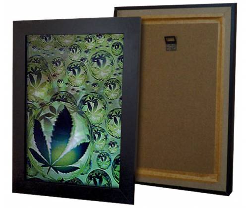 3D Εικόνα Διακοσμητική Illusion για Τοίχο με Ξύλινο Τελάρο Leaf - 3 μοτίβα (46.5x36.3cm) - Τιμή: 12,50€