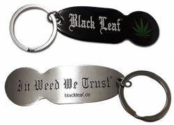 Μπρελόκ Μεταλλικό Black Leaf - 72mm