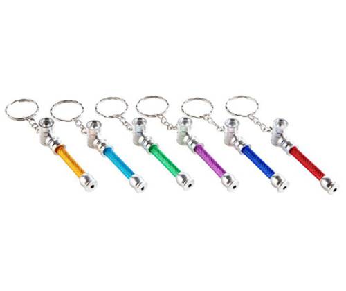 Metal Pipe Mini Keychain Various Colors - 7.5cm -  Price: 1,70€