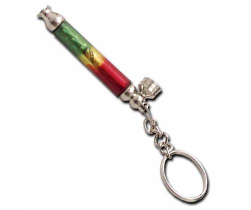 Μεταλλική Πίπα Σχέδιο Rasta Leaf Μπρελόκ - 7cm - Τιμή: 2,30€