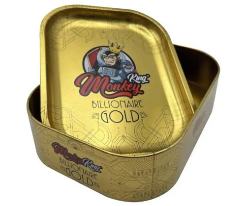 Μεταλλικό Κουτί Αποθήκευσης Monkey King 18x14x4.5cm - Billionaire Gold Edition - Τιμή: 10,00€