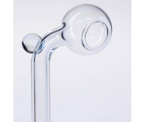 Πιπάκι Γυάλινο Oil Pipe BL με Γωνία 90° - Μήκος 17cm - Τιμή: 5,40€